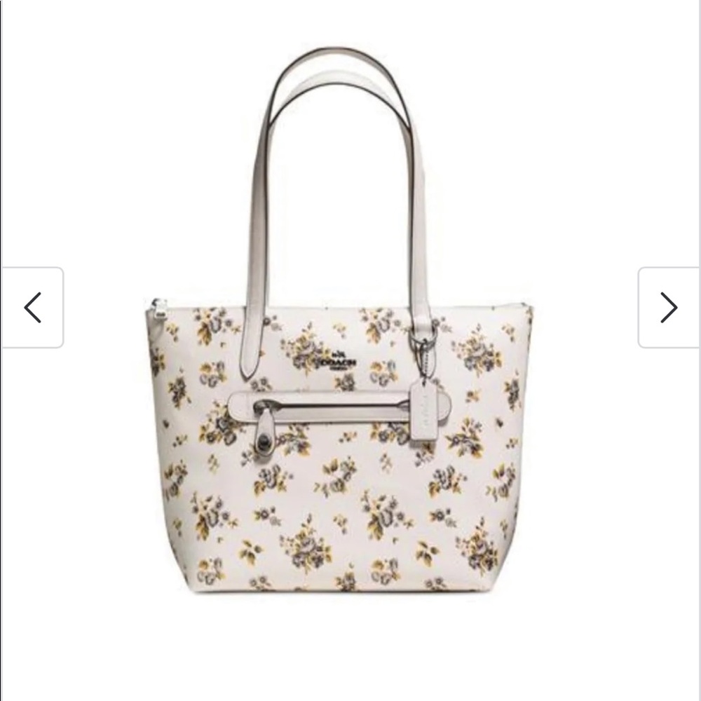 Coach floral print tote